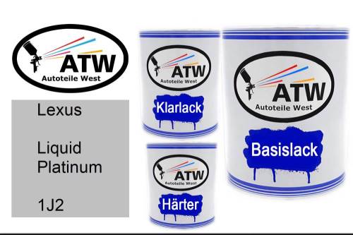 Lexus, Liquid Platinum, 1J2: 1L Lackdose + 1L Klarlack + 500ml Härter - Set, von ATW Autoteile West.